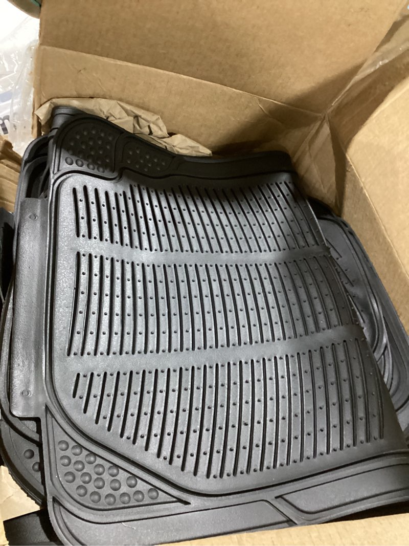Condition photo showing As Is for Waterproof Car Mats Full Set, 4-Piece All Weather Floor Mats for Sedan Truck SUV, Durable Heavy Duty Automotive Floor Liners, Ideal for Protecting Your Vehicle Interior from Dirt and Moisture