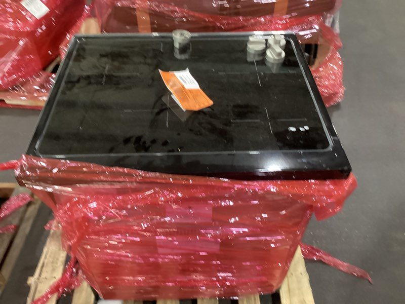 Condition photo showing As Is for Damaged * parts broken *Kenmore 2296853 5.6 cu. ft. Front Control Electric Induction Range Oven - 4 Dual Ring Elements, True Convection, Air Fry, Self Clean, Turbo Boil, Chrome Racks, Storage Drawer - Stainless Steel
