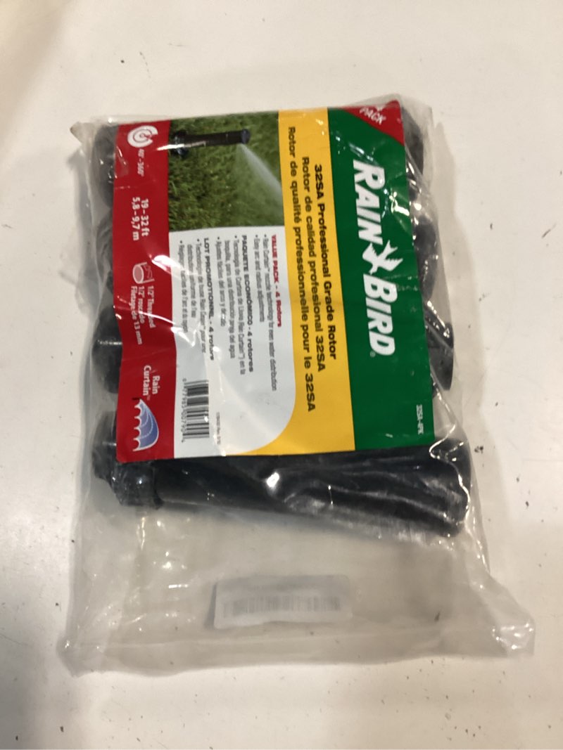 Condition photo showing Good Condition for rain bird 32sa/4pks simple adjust 32sa gear drive rotor, adjustable 40° - 360° pattern, 19' - 32' spray distance, 4-pack 19' - 32' 4-pack