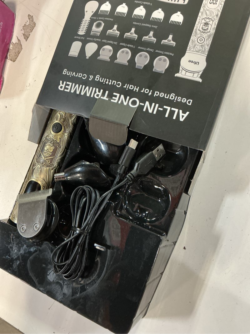 Condition photo showing Good Condition for Ufree Beard Trimmer for Men, Electric Razor Shaver, Cordless Hair Clipper Shaving Kit for Mustache Body Nose Ear Hair Facial, Adjustable Beard Grooming Kit Birthday Gifts for Men Bronze