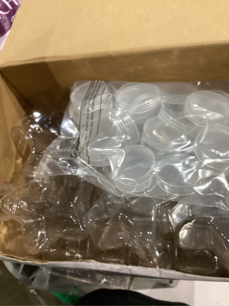 Condition photo showing New/Like New for Yinkin 30 Pcs 5.5 oz Star Sand Art Bottles Plastic Clear Sand Bottles with Lids Candy Jars for DIY Craft Party Decoration(Cork Lid)