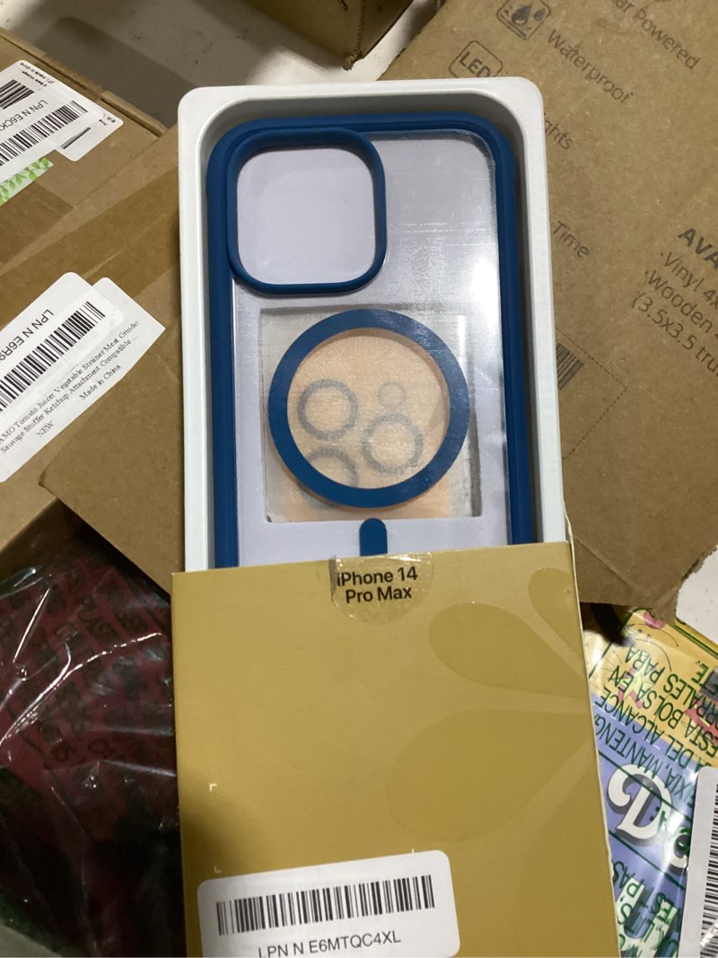 Condition photo showing New/Like New for miracase magnetic for iphone 14 pro max case 6.7 inch, (compatible with magsafe) upgrade full-body clear phone bumper case with built-in 9h tempered glass screen protector, magnetic capri blue iphone 14 pro max magnetic blue