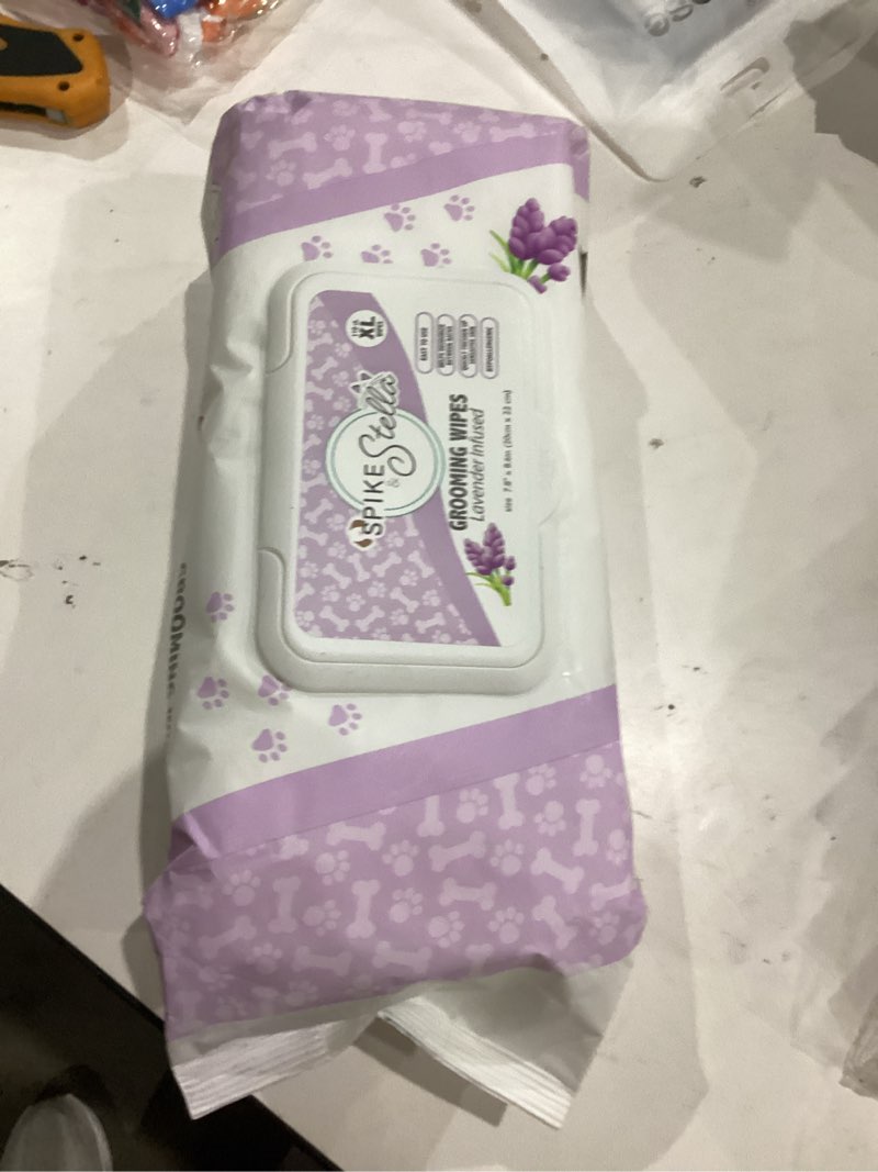 Condition photo showing New/Like New for Pet Grooming Wipes - Large & Extra-Large Sizes - Lavender, Aloe, & Unscented Variations - Hypoallergenic & Extra Durable - Perfect for Dogs & Cats, 8.6\"x7.8\" Lavender Scented, Extra Large 8.6\"x7.8\"