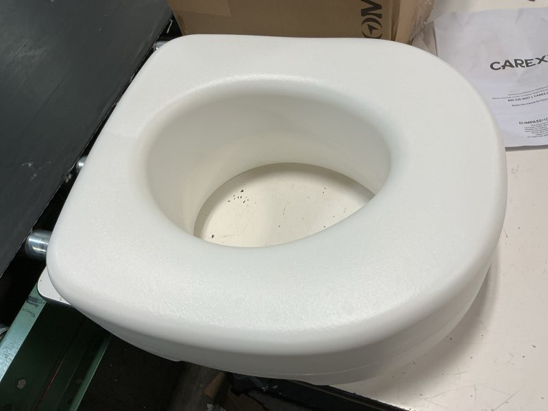 Condition photo showing Good Condition for toilet seat riser for seniors, raised toilet seat with handles - fsa/hsa eligible, adjustable height & width, supports 400 lbs - universal fit for elderly, handicap, post-surgery & pregnancy silver gray