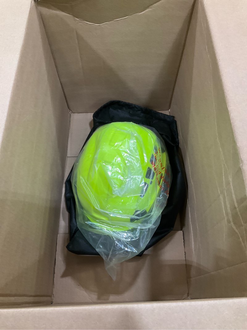 Condition photo showing Good Condition for hard hats for construction uninova osha safety helmet 6 pt. adjustable suspension cascos de construccion s3 lime