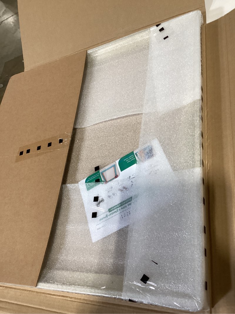 Condition photo showing New/Like New for pixy canvas floater frame 24x24 for 3/4 (0.75) inch deep canvas paintings/canvas prints/wood canvas panels/wall art/wall decor/home decor/artwork (champagne, 24 x 24 inch, square) champagne 24 x 24 in