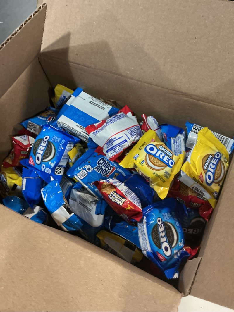 Condition photo showing Good Condition for (BB:01/11/2025) OREO Original, OREO Golden, CHIPS AHOY! & Nutter Butter Cookie Snacks Variety Pack, 56 Snack Packs (2 Cookies Per Pack)