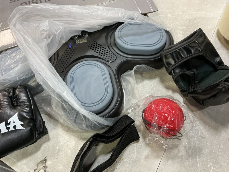 Condition photo showing Good Condition for Smart Music Boxing Machine, Boxing Training Machine with LED Electronic Wall Mounted, Smart Indoor Workout Equipment with Premium Boxing Gloves for Adults and Kids