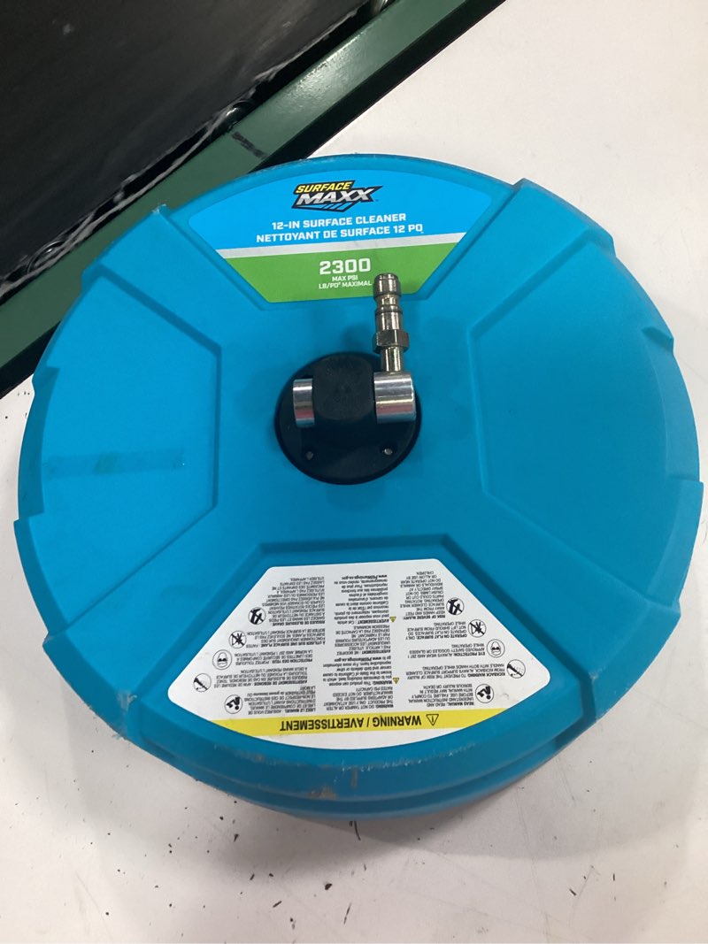 Condition photo showing As Is for surfacemaxx 12-in up to 2300-psi rotating surface cleaner for electric pressure washers