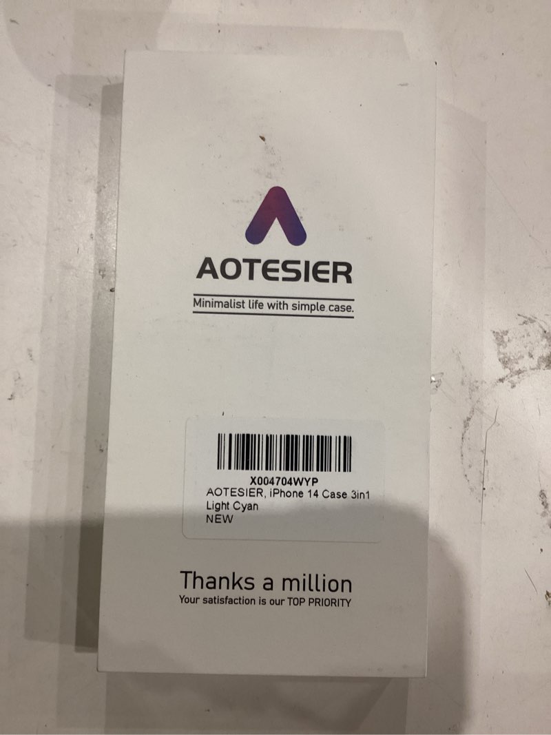 Condition photo showing New/Like New for AOTESIER Compatible with iPhone 14 Case, Upgraded Liquid Silicone with [Camera Protection][2 Screen Protectors], Soft Anti-Scratch Microfiber Lining Phone Case iPhone 14, 6.1 inch, Mint Green for iPhone 14 (6.1'') 2022 Mint Green