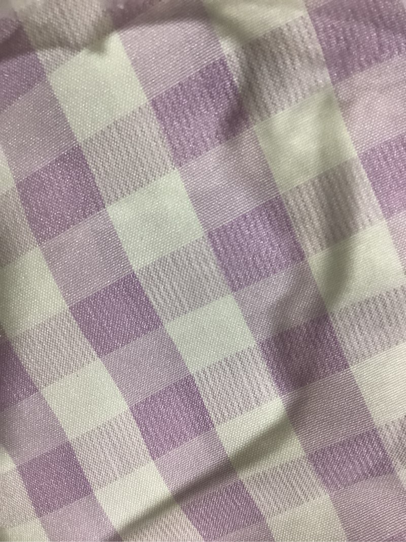 Condition photo showing Good Condition for shinybeauty lilac checkered tablecloth 54"x108" light purple rectangular dining overlay - white table cloth rectangle washable for party/holiday 108" x 54" (rectangular) white & lilac