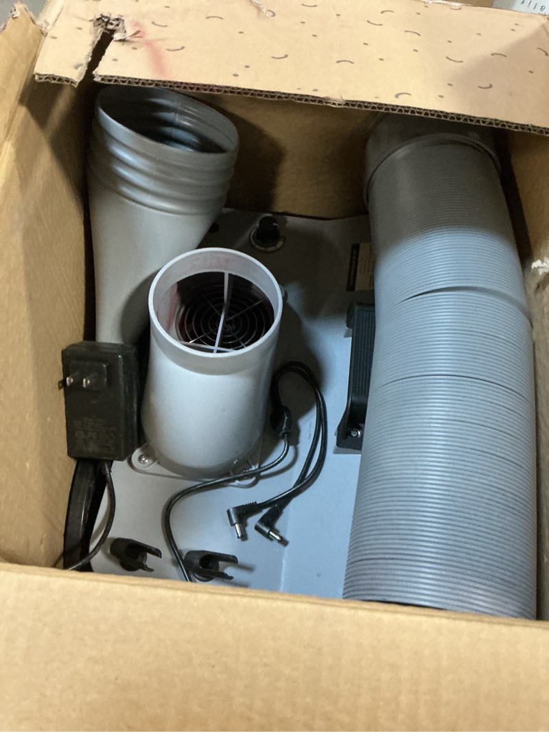 Condition photo showing Good Condition for VIVOHOME Dual Fans Portable Airbrush Paint Spray Booth Kit with 4 LED Lights CRI 95, Spray Gun Racks, Turn Table and Filter Hose Airbrush Booth for Painting Model Craft 7 m³/min Grey
