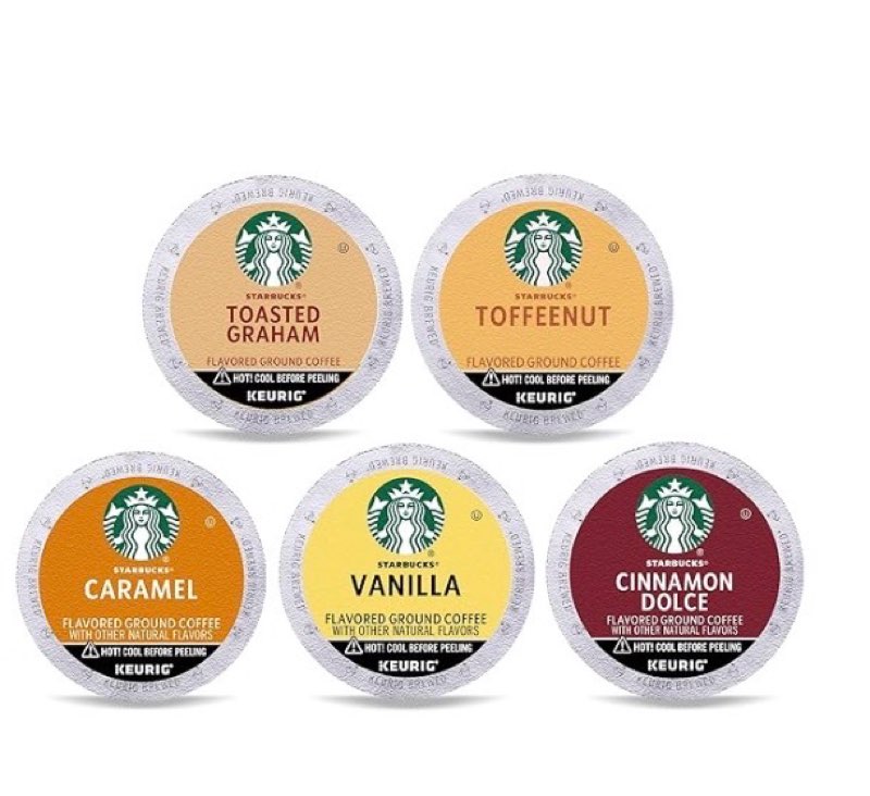 (Best by:09 sep 2025) Starbucks K-Cup Coffee Pods, Naturally Flavored Coffee Variety Pack for Keurig Brewers, 100% Arabica, 1 Box (40 Pods)
