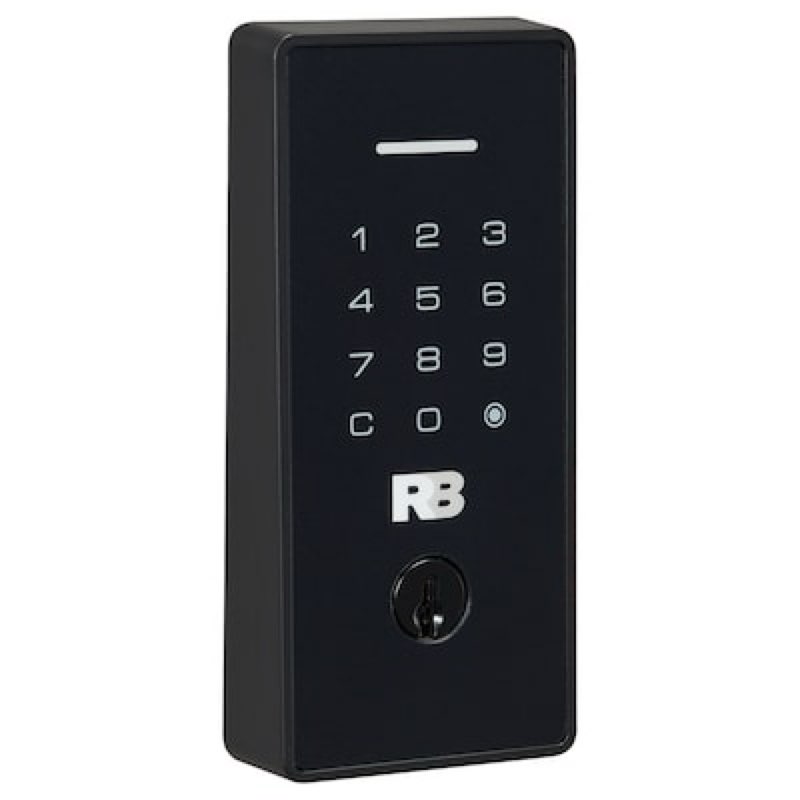reliabilt rollins matte black keypad electronic deadbolt lock
