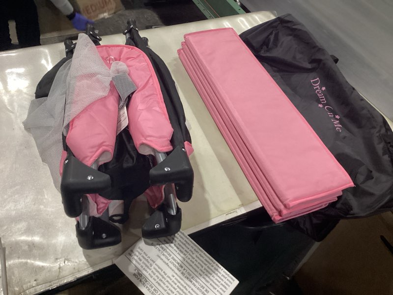 Condition photo showing Good Condition for Dream On Me Nest Portable Playard , Award-Winning Lightweight Travel Playpen for Baby. Quick Fold, Mesh Sides, Foldable Mattress Pad, No-Tool Assembly, Meets ASTM/CPSC Standards -Pink