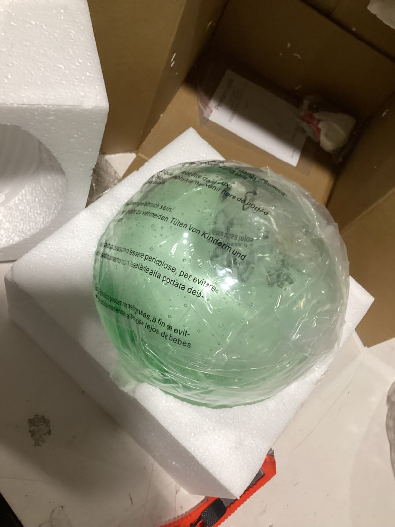 Condition photo showing New/Like New for light green glass pendant lights kitchen island lighting globe pendant light fixtures modern pendant lighting for bedroom living dining room light fixture (7.87 in, 1 pack) light green 1 pack 7.87in