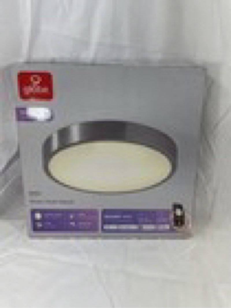 globe dean 11-in matte black integrated led flush mount light