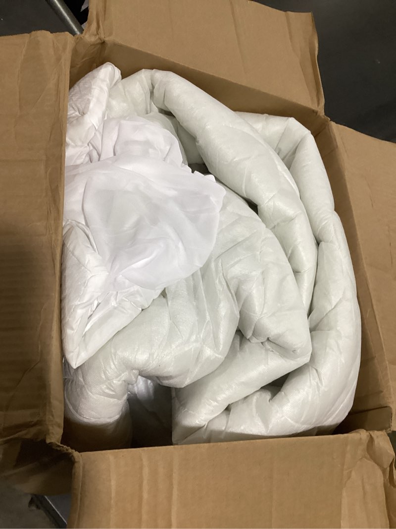 Condition photo showing Good Condition for sleep innovations cooling comfort gel memory foam dual layer mattress topper, 4 inch, queen size, pillow top cover