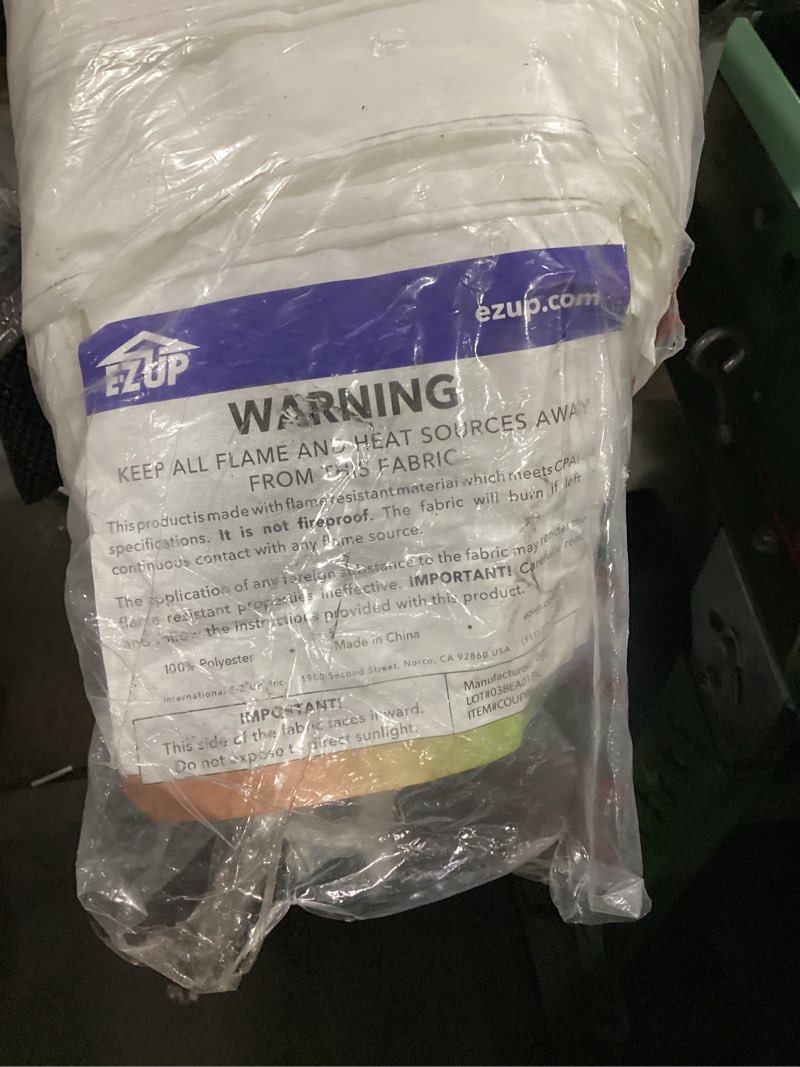 Condition photo showing As Is for ez-up canopy replacement canopy white