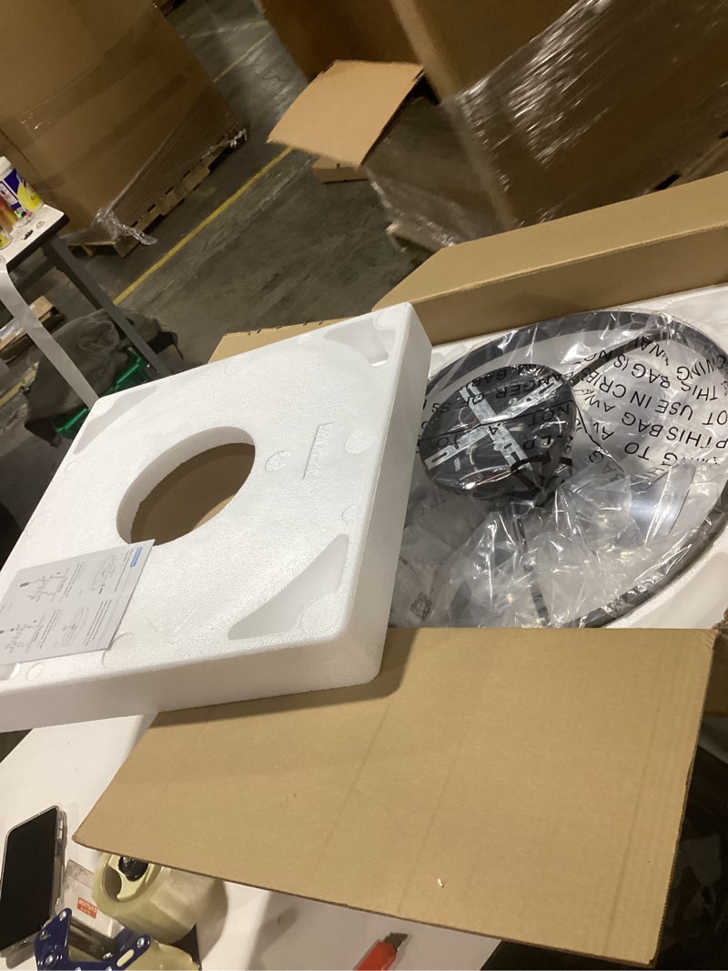 Condition photo showing Good Condition for VOLISUN Low Profile Ceiling Fans with Lights and Remote, Fandelier Ceiling Fan Flush Mount, 3000K-6500K Smart Bladeless LED Fan Light, Black Modern Ceiling Fans with Lights for Bedroom Black 19.7 INCH