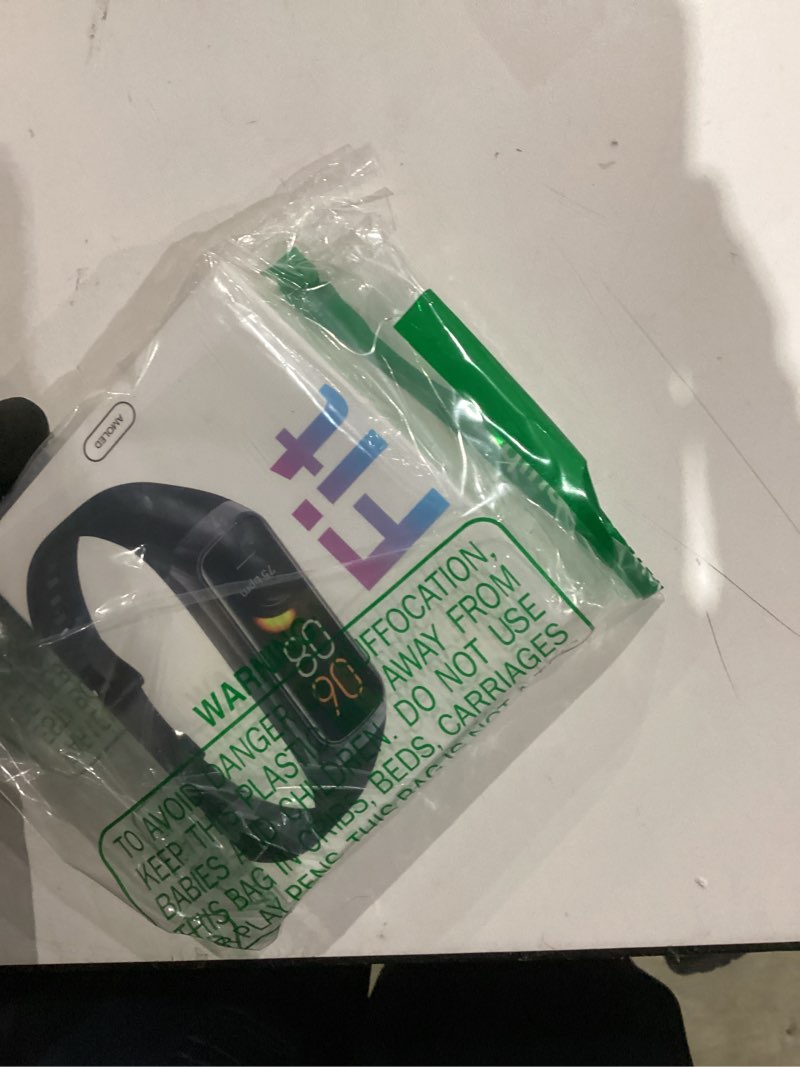 Condition photo showing New/Like New for fitness tracker with 24/7heart rate, blood pressure, sleep tracking, calorie, activity tracker with 1.1" amoled color screen, waterproof step tracker for android iphones women men bordeaux