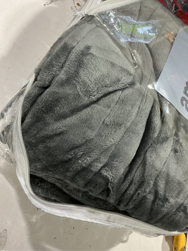 Condition photo showing Good Condition for beautyrest wearable electric poncho wrap blanket, ultra soft sherpa & berber fleece heated throw with low emf,ul certified & oeko-tex,3 heat settings & 2 hour auto shutoff, gift-ready, 50" x 64",grey 50 in x 64 in grey