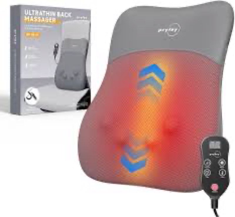 pryfey Back Massager, Rolling Up and Down Back Massager with Heat, Back Massage 4D Kneading for Pain