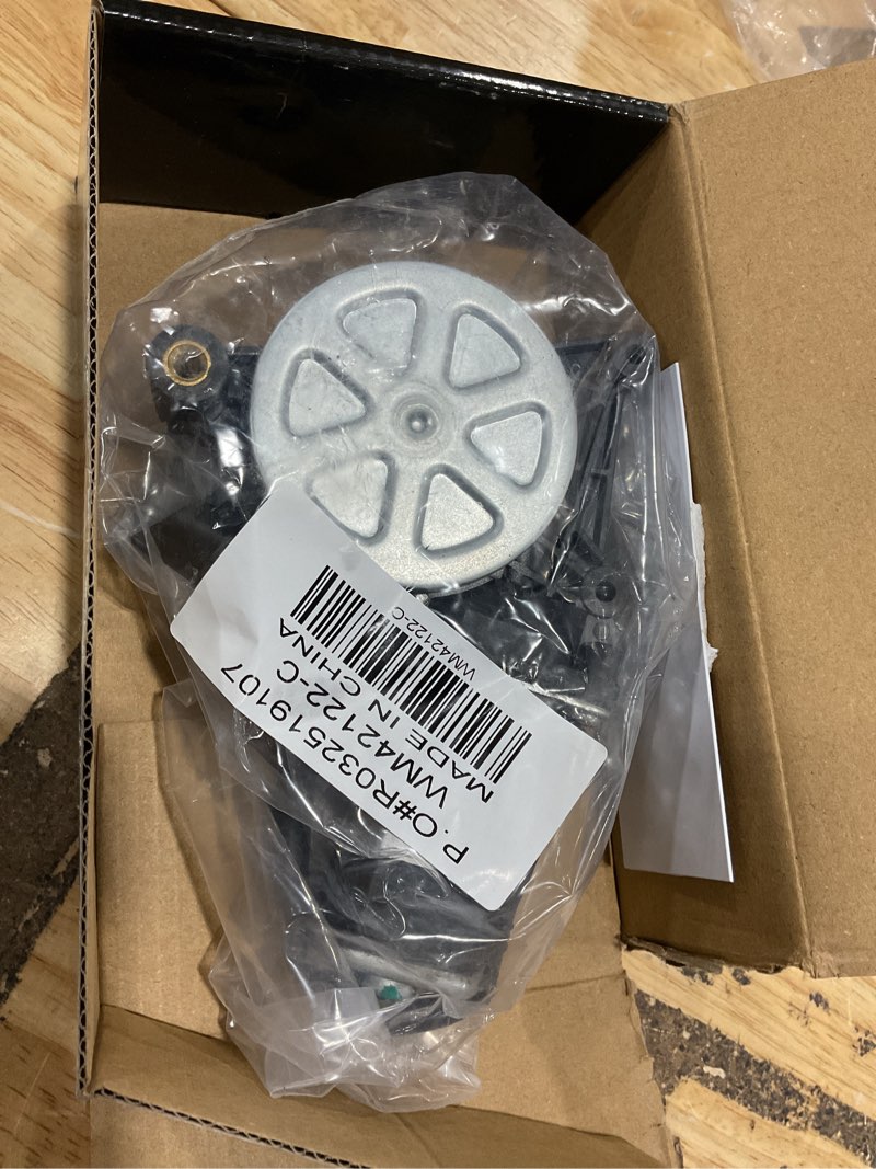 Condition photo showing As Is for a-premium front left or rear left side window motor (2-pin) compatible with chevrolet & gmc & cadillac & pontiac models - silverado, sierra, tahoe, yukon, suburban, escalade, avalanche, escalade esv