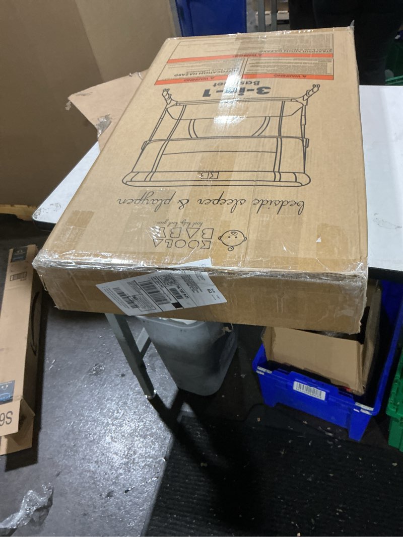 Condition photo showing New/Like New for KoolerThings 3 in 1 Baby Bassinet, Bedside Sleeper, & Playpen, Easy Folding Portable Crib (Grey)- KoolaBaby (Bassinet)