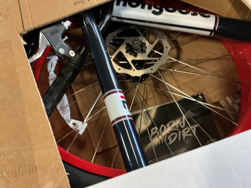 Condition photo showing As Is for Mongoose Dolomite Fat Tire Mens Mountain Bike Blue/Red 17-Inch/Medium