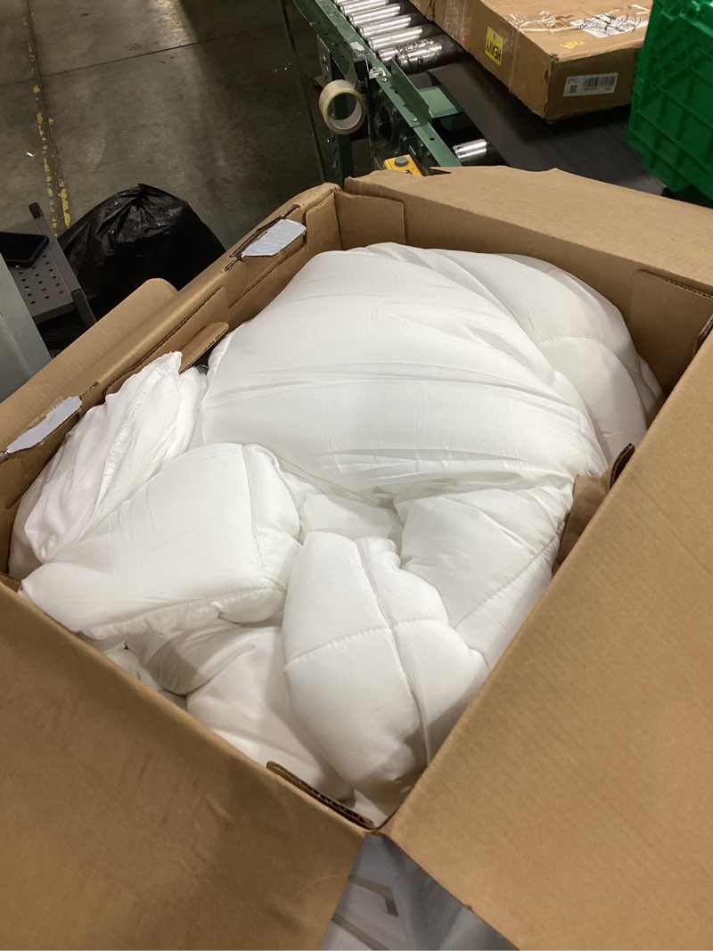 Condition photo showing As Is for ELEMUSE King Mattress Topper for Back Pain, Extra Thick Mattress Pad Cover, Plush Soft Pillowtop with Elastic Deep Pocket, Overfilled Down Alternative Filling White King