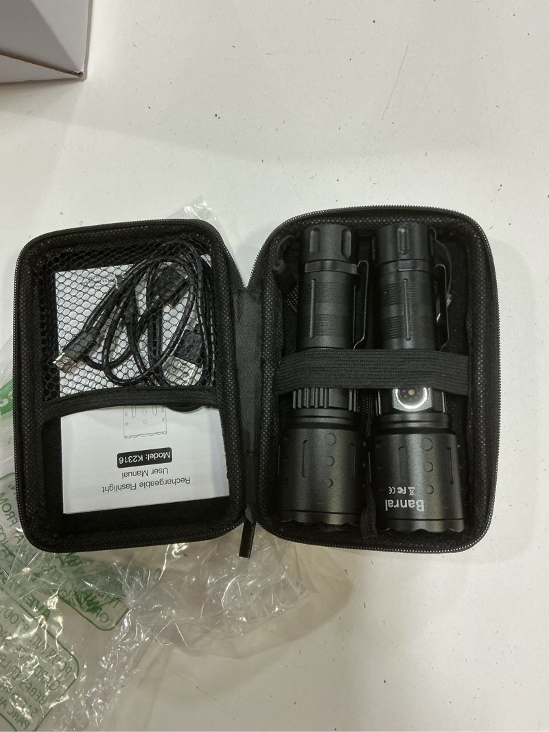 Condition photo showing Good Condition for Rechargeable Flashlights High Lumens, Super Bright LED Small Powerful Tactical Flashlight with Memory Function, 6Modes Pocket Waterproof Flash Light for Home,Camping,Car,Emergency,Gifts for Men Black 2