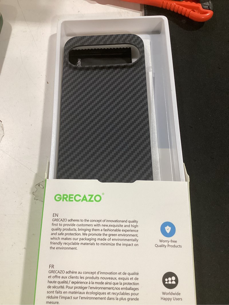 Condition photo showing Good Condition for magnetic google pixel 10 pro/pixel 10 case,ultra-thin soft touch skin carbon fiber bump texture[compatible with pixelsnap/magsafe],slim minimalist lightweight protective matte hard cover-black black pixel 10 pro/pixel 10
