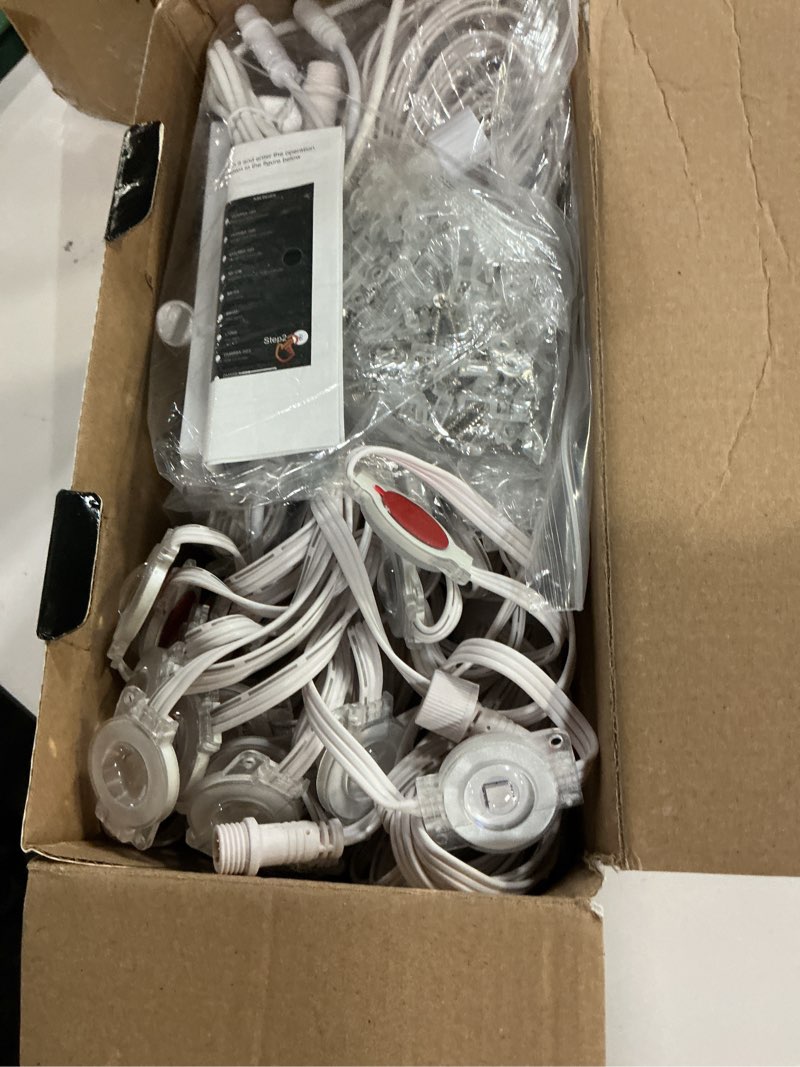 Condition photo showing Good Condition for Fussion 200ft Permanent Outdoor Lights for House, 2025 Smart RGB LED Outside Lights with APP Remote Control, IP67 Waterproof Eternity Eaves Lighting for Christmas, Halloween, Holiday, Party, Daily
