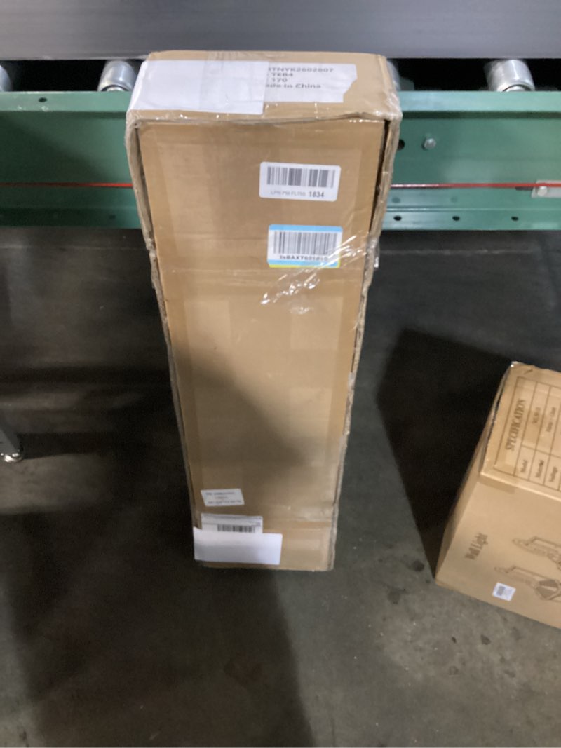 Condition photo showing New/Like New for easel tv stand with tripod base for 45-65 inch flat screen up to 77lbs, height adjustable tv stand tripod for living room w/cable ties, 180°swivel, black