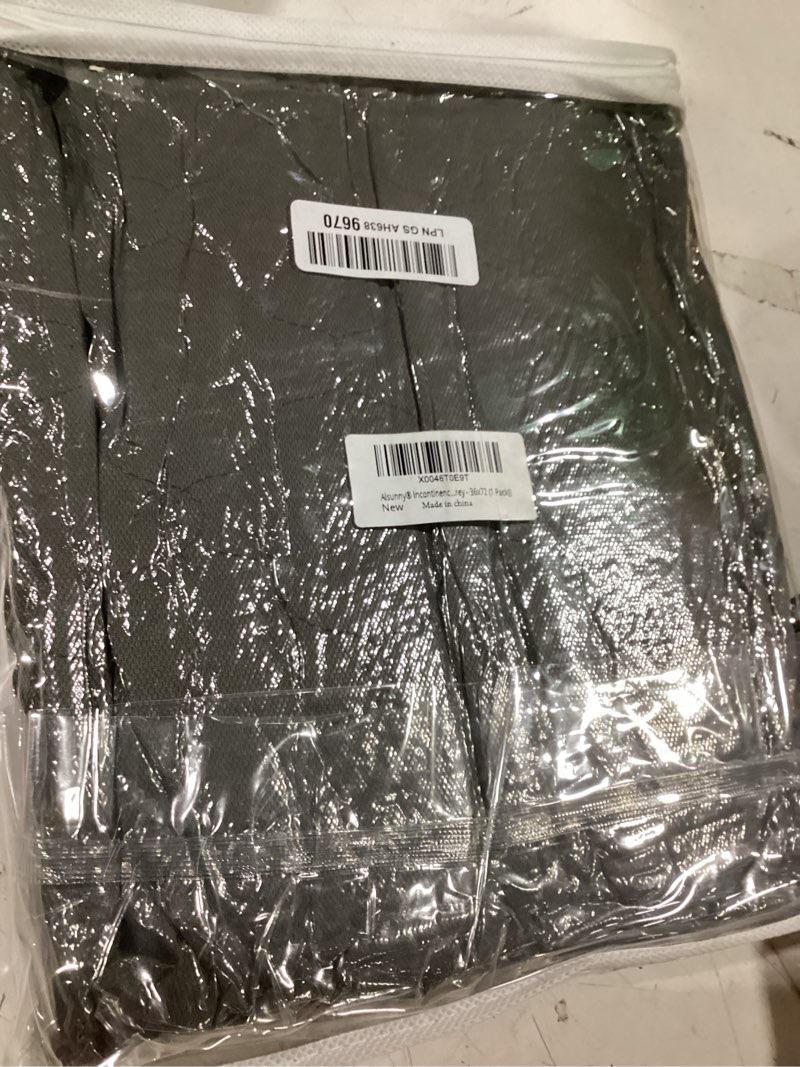 Condition photo showing Good Condition for hide stains extra large washable bed pads(36x72 inch), heavy absorbent waterproof pad for incontinence, washable underpads, bed wetting pads for adult, kids, elderly, pet gray 36x72 inch/1pack