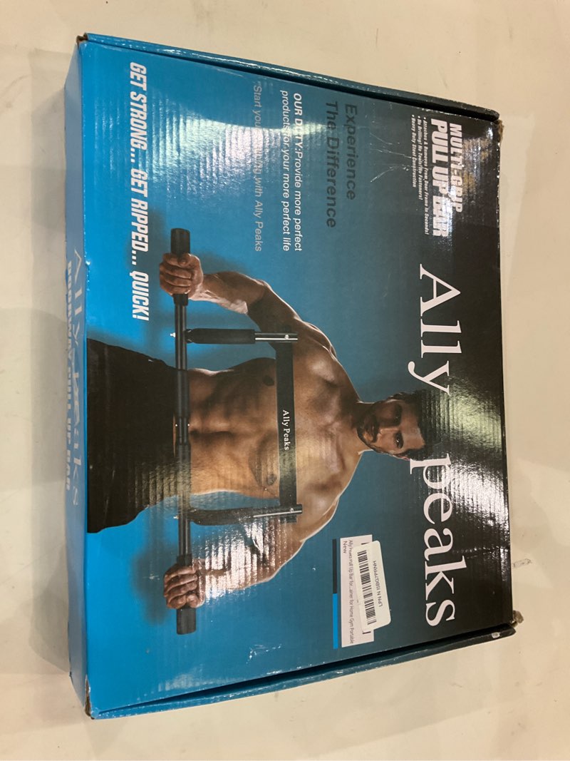 Condition photo showing New/Like New for Ally Peaks Pull Up Bar for Doorway | Thickened Steel Max Limit 440 lbs Upper Body Fitness Workout Bar| Multi-Grip Strength for Doorway | Indoor Chin-Up Bar Fitness Trainer for Home Gym Portable black