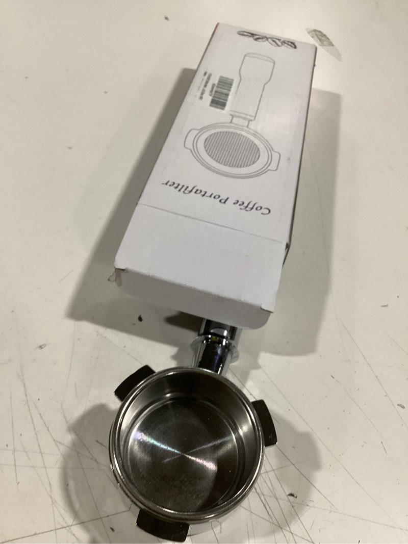 Condition photo showing Good Condition for 54mm bottomless portafilter with puck screen & wdt tool – compatible with breville barista express/pro/touch, bambino plus, infuser, duo-temp pro, filter basket included and rosewood handle 54mm | compatible with breville | 3 ears