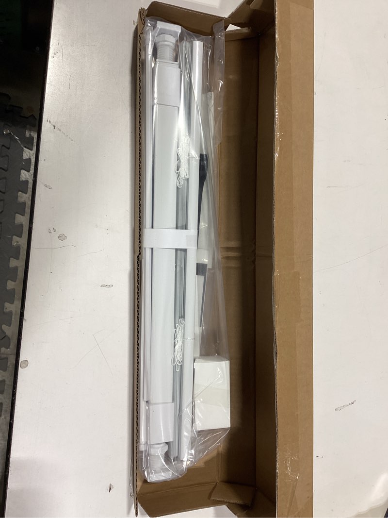 Condition photo showing Good Condition for LazBlinds No Tools-No Drill 1\\\" Aluminum Mini Blinds, Cordless Blinds for Windows, Light Filtering Horizontal Blinds and Shades for Window Size 18'' W x 36'' H, White No Drill-white 18'' W x 36'' H