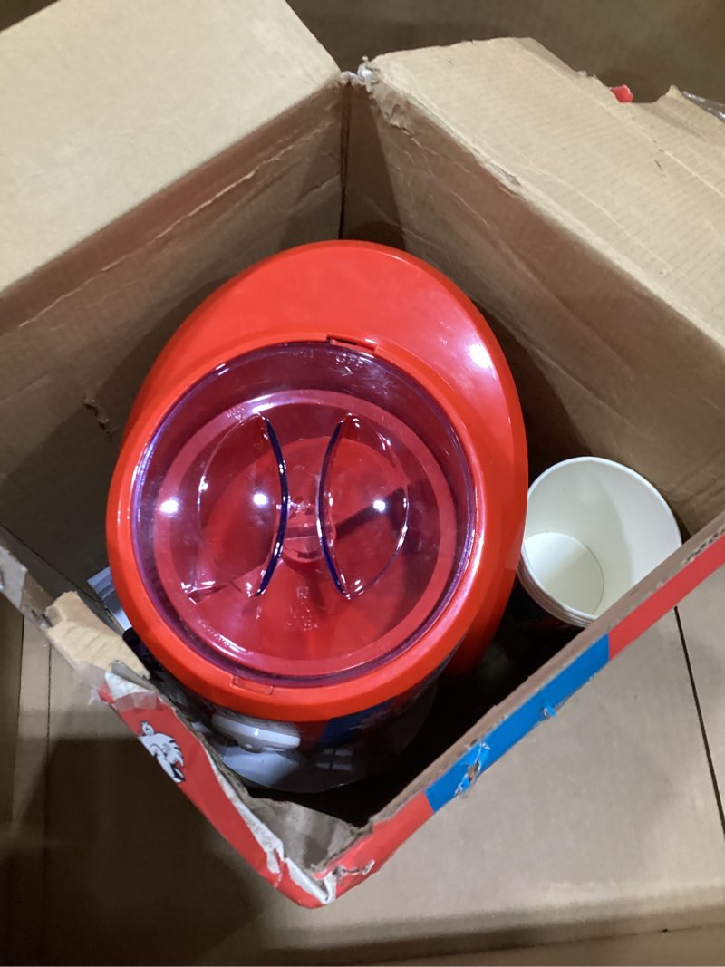 Condition photo showing As Is for icee snow cone machine – officially licensed ice shaver & slushie maker, frozen drink maker for kids & adults, homemade slushies, party & summer treats, countertop appliance