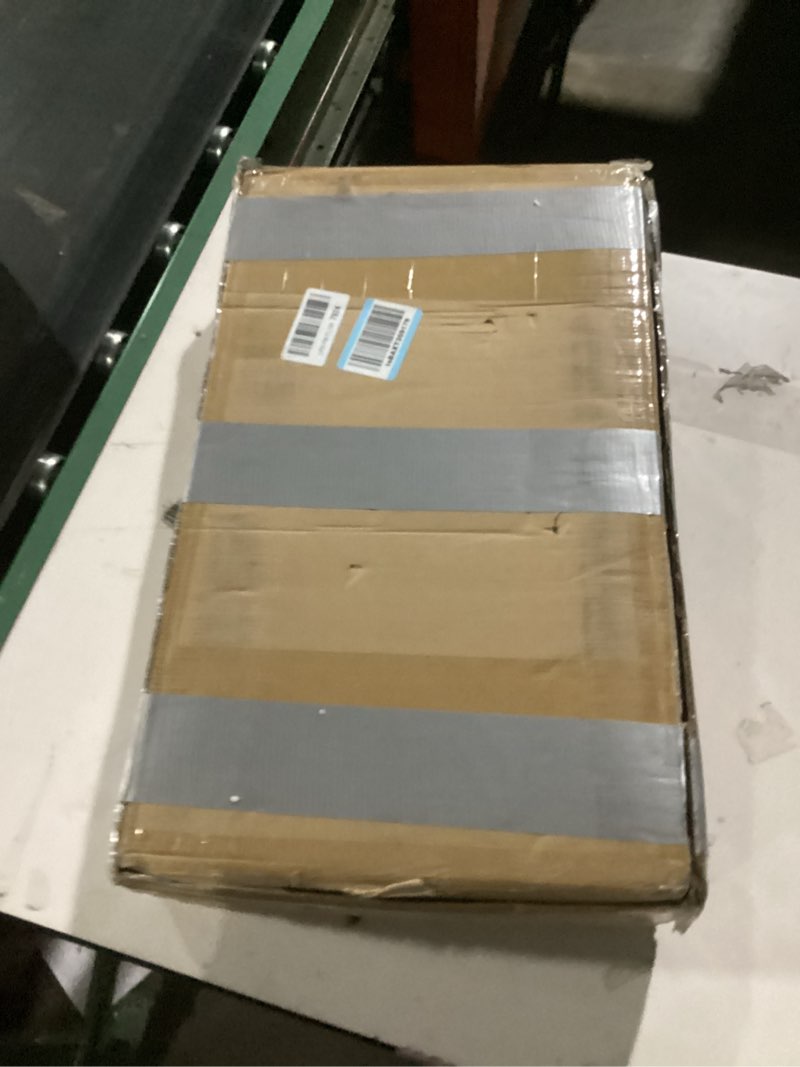 Condition photo showing New/Like New for badger basket wooden toy doll bed with storage, mobile, and bedding - includes wheels and free personalization kit to pretend and play - white with pink chevron fabric