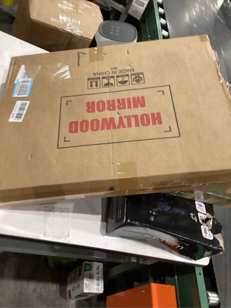 Condition photo showing New/Like New for Vanity Mirror with Lights Lighted Makeup Mirror with 15 Dimmable LED Bulbs,3 Color Lighting Modes,USB Charging Port Touch Control,Sturdy Metal Frame Design 24x18 Inch,White White 22.8"L x 18"W