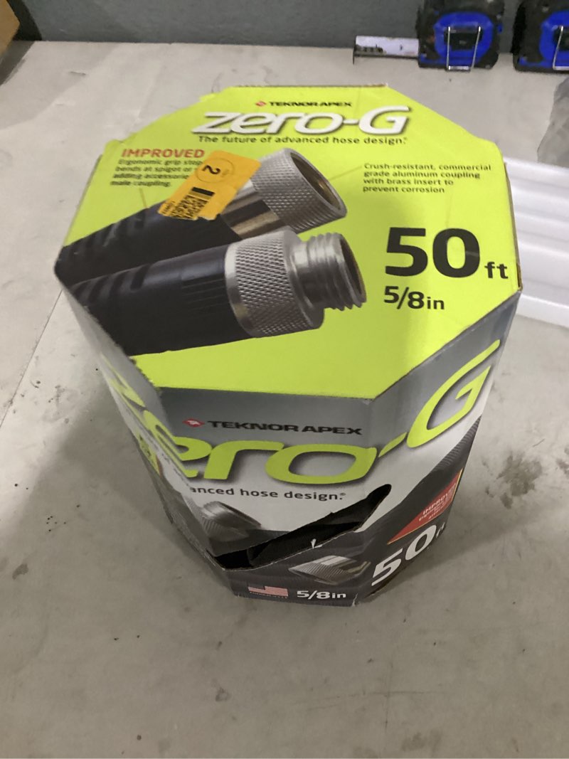 Condition photo showing As Is for teknor apex zero-g 5/8 in. d x 50 ft. l heavy duty commercial grade garden hose