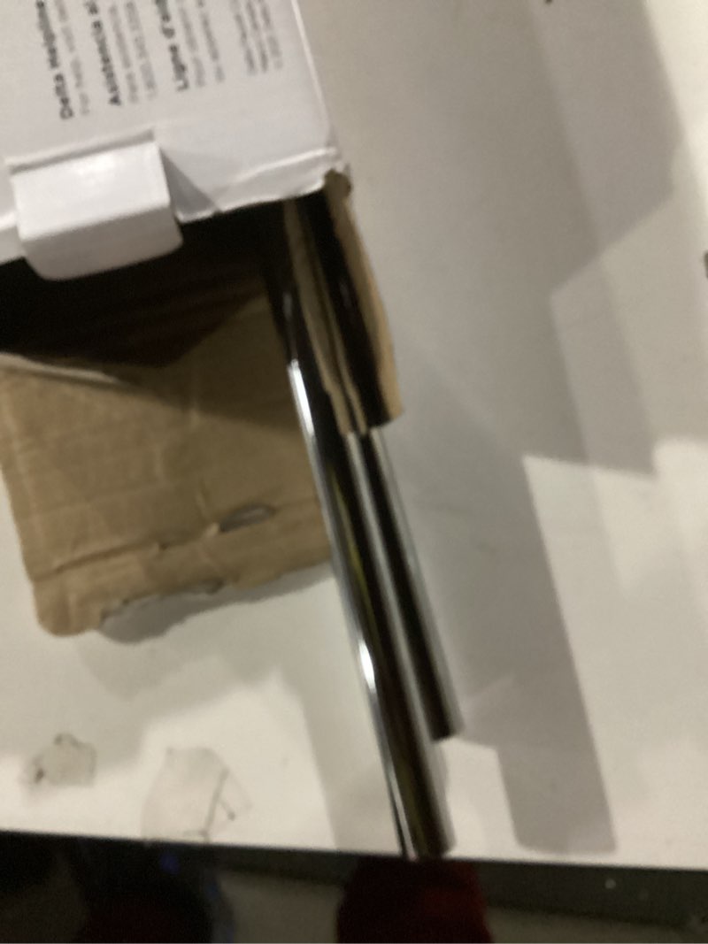 Condition photo showing As Is for DELTA FAUCET 75925 Trinsic 24 in. Double Wall Mount Towel Bar Bath Hardware Accessory in Polished Chrome