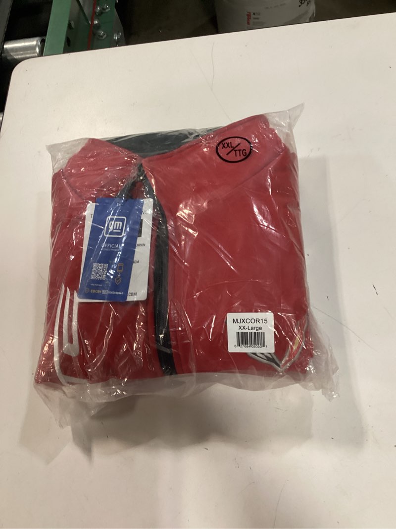 Condition photo showing New/Like New for gm bonded polyester all-season jacket, chevrolet, corvette, camaro, silverado, unisex for men and women xx-large corvette (red)