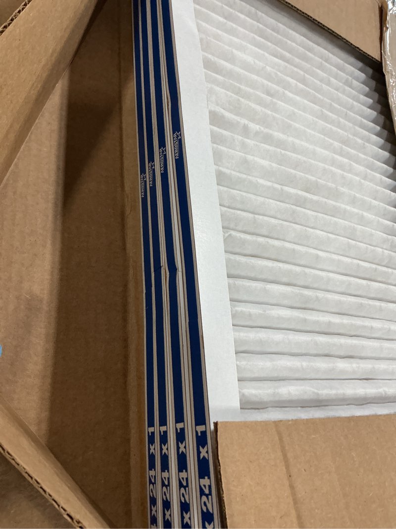 Condition photo showing Good Condition for aerostar 24x24x1 merv 11 - 4 count - pleated hvac, furnace & air conditioner filters - removes dust, cold & flu germs, lint, mold, pet dander, allergy-causing pollen, smog & smoke
