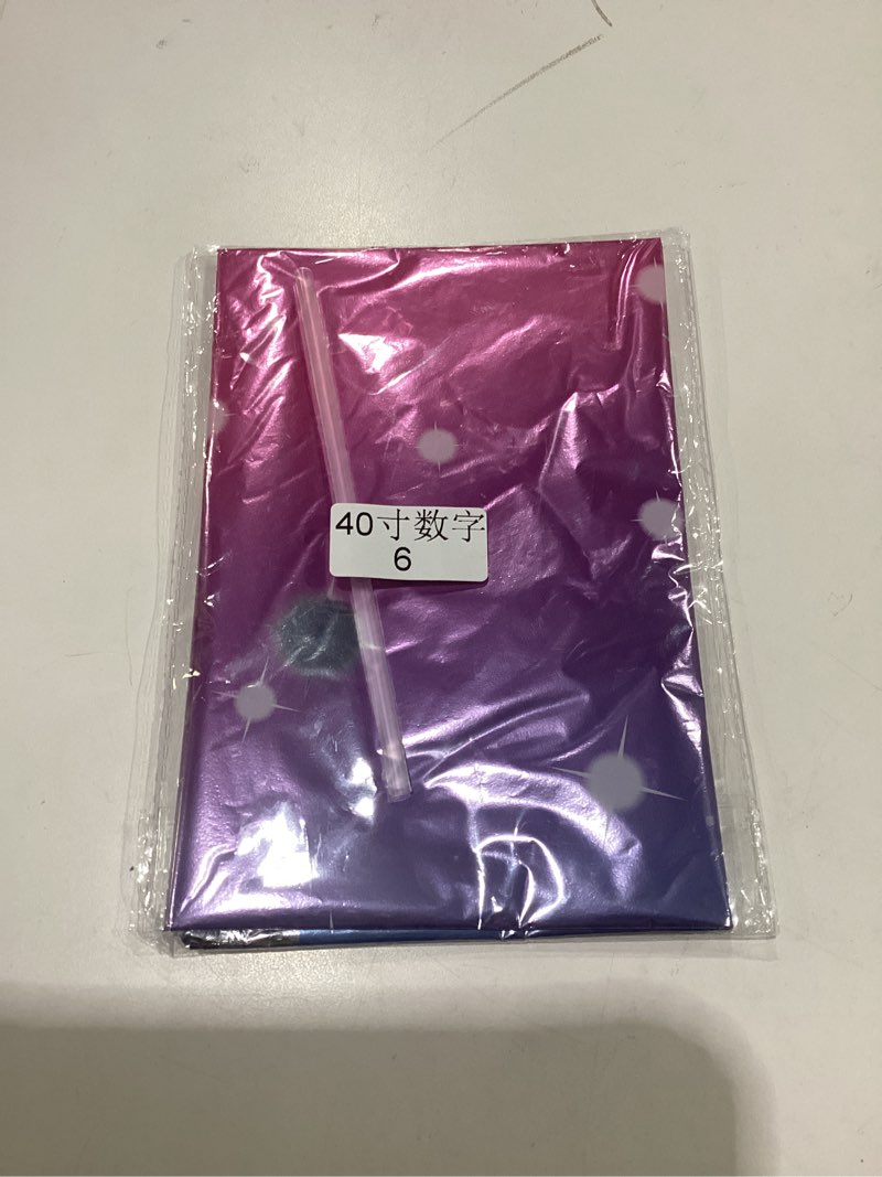 Condition photo showing New/Like New for 40 inch balloon number 6 blue pink, large foil mermaid 6 balloons number for women, starry rainbow globos de numero 6 helium balloons for girls 6th birthday anniversary graduation party decorations blue pink starry number 6