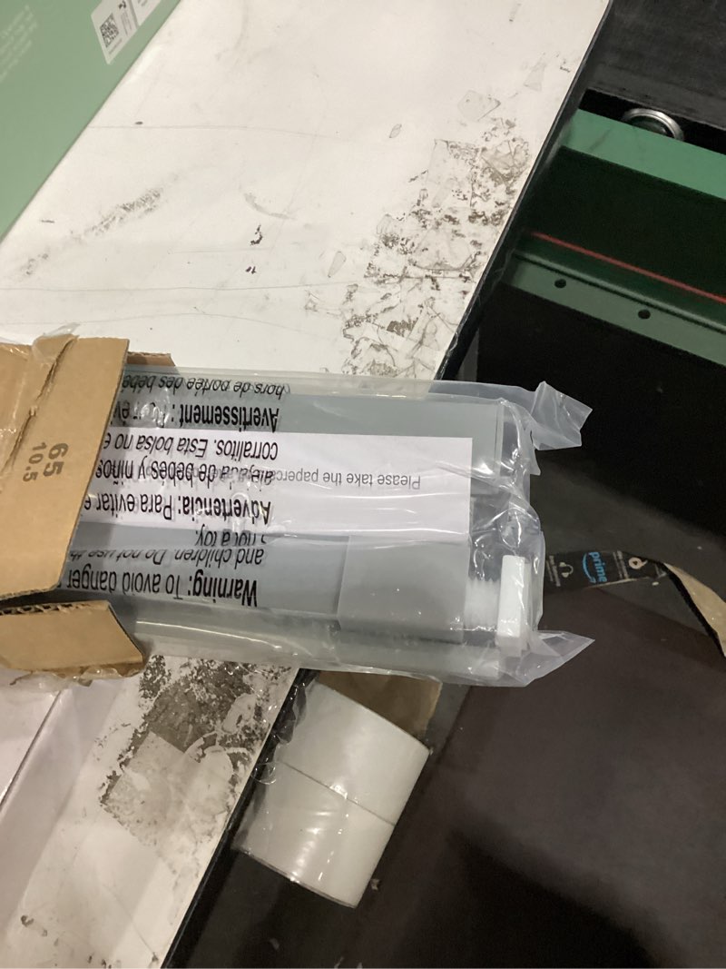 Condition photo showing New/Like New for LazBlinds No Tools No Drill 1" Vinyl Mini Blinds, Cordless Blinds for Windows, Light Filtering Horizontal Window Blinds & Shades, 26" W x 64" H, Grey Cordless-grey 26" W x 64" H