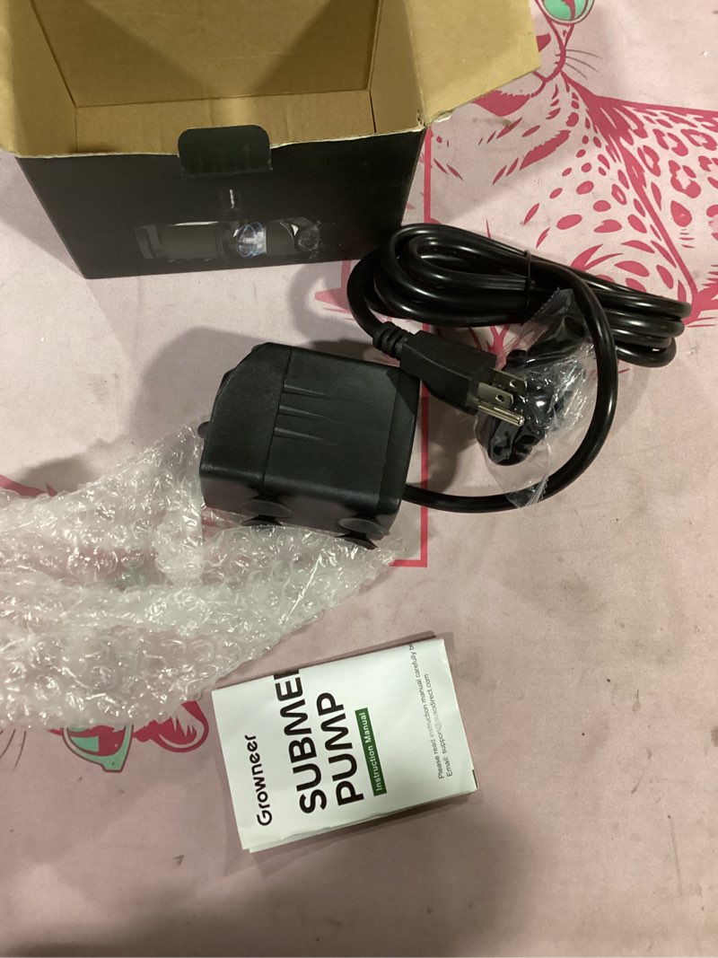 Condition photo showing Good Condition for growneer 550gph submersible pump 30w fountain water pump, 2000l/h, with 7.2ft high lift, 3 nozzles for aquarium, fish tank, pond, hydroponics, statuary, pool 550 gph