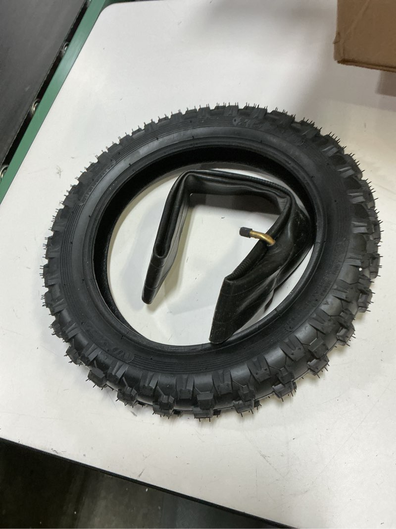 Condition photo showing Good Condition for wear-resistant, hyssk 2.50-10 6pr 38l dot-certified heavy-duty dirt pit bike front & rear tire and inner tube | deep tread | fits crf50/pw50 & 50cc off-road bikes